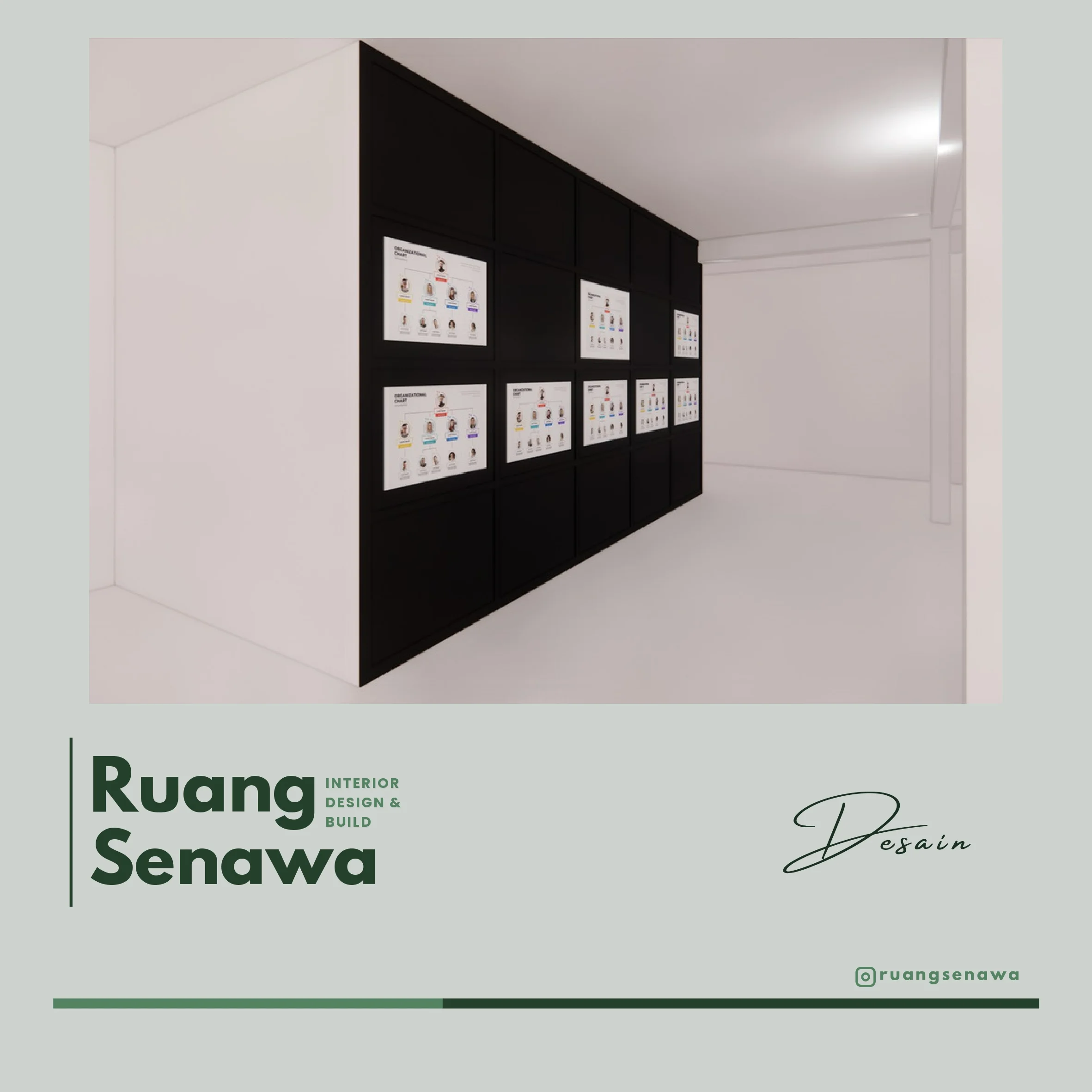3D Concept: Architectural Lighting & Finishes — Visualisasi 3D finishing material kayu, HPL, dan lampu tersembunyi Kota Render 3D Palu Ruang Senawa